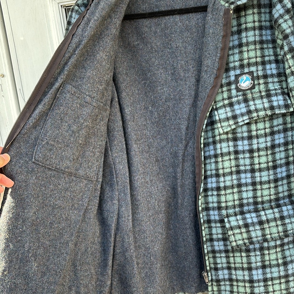 SWANDRI MEN’S BLUE BLACK CHECK MCCALLUMS SCOTS WHISKY WOOL JACKET-OS-RARE! - Picture 7 of 12
